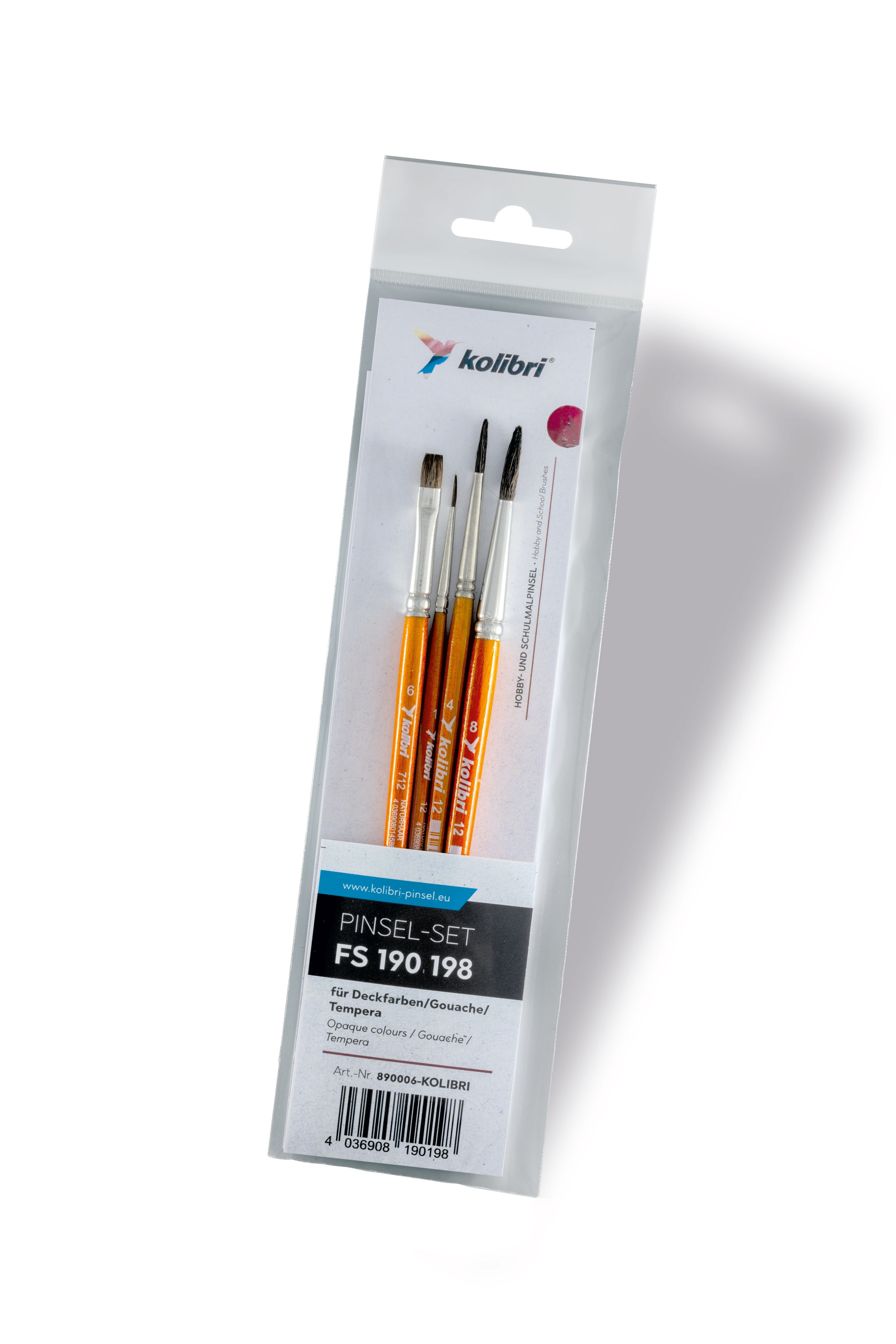 Pinselset für Schule und Hobby • Malpinselset - Naturhaare